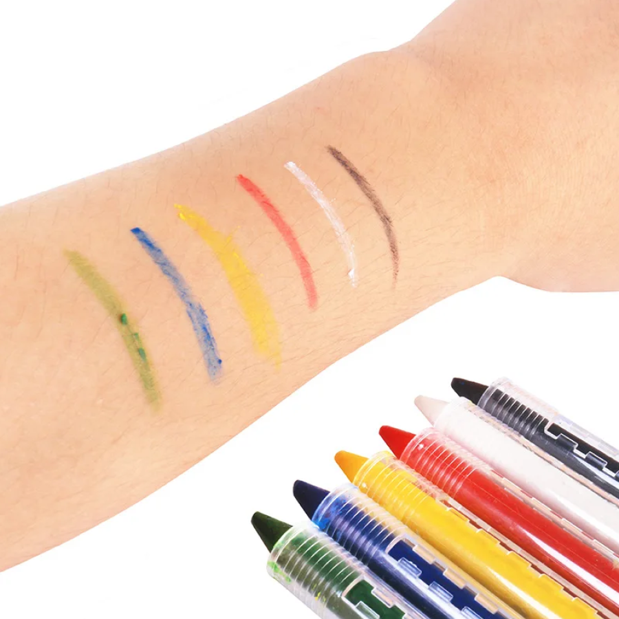 Clown Face Painting Set Makeup Painting Set with Pen 6 Colors