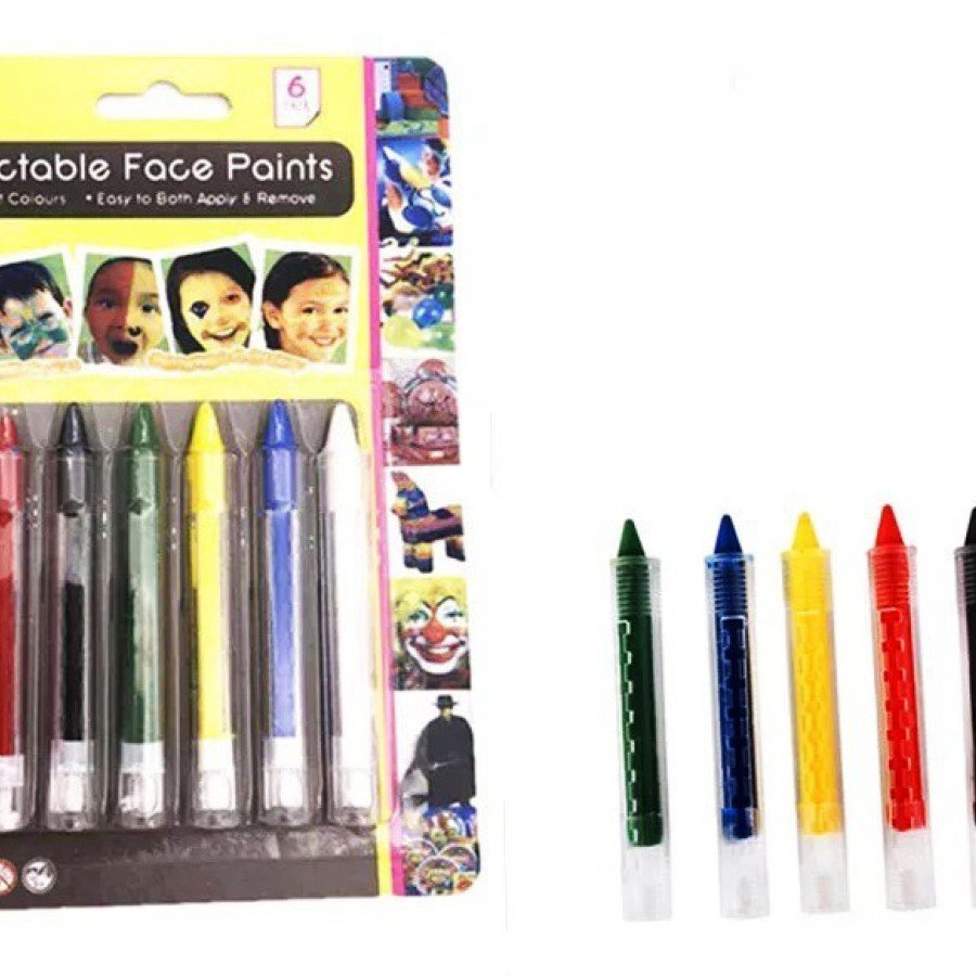 Clown Face Painting Set Makeup Painting Set with Pen 6 Colors