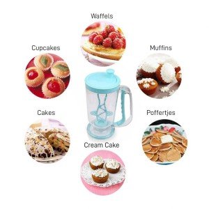 Pancake Machine Mixer Crepe Maker with Dough Distributor Mechanism