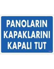 Keep Panel Covers Closed Sign 25x35 CODE:1121