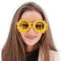 Daisy Shaped Orange Yellow Colored Hawaii Concept Party Glasses 15x7 cm Daisy Shaped Orange Yellow Colored Hawaii Concept Party Glasses 15x7 cm