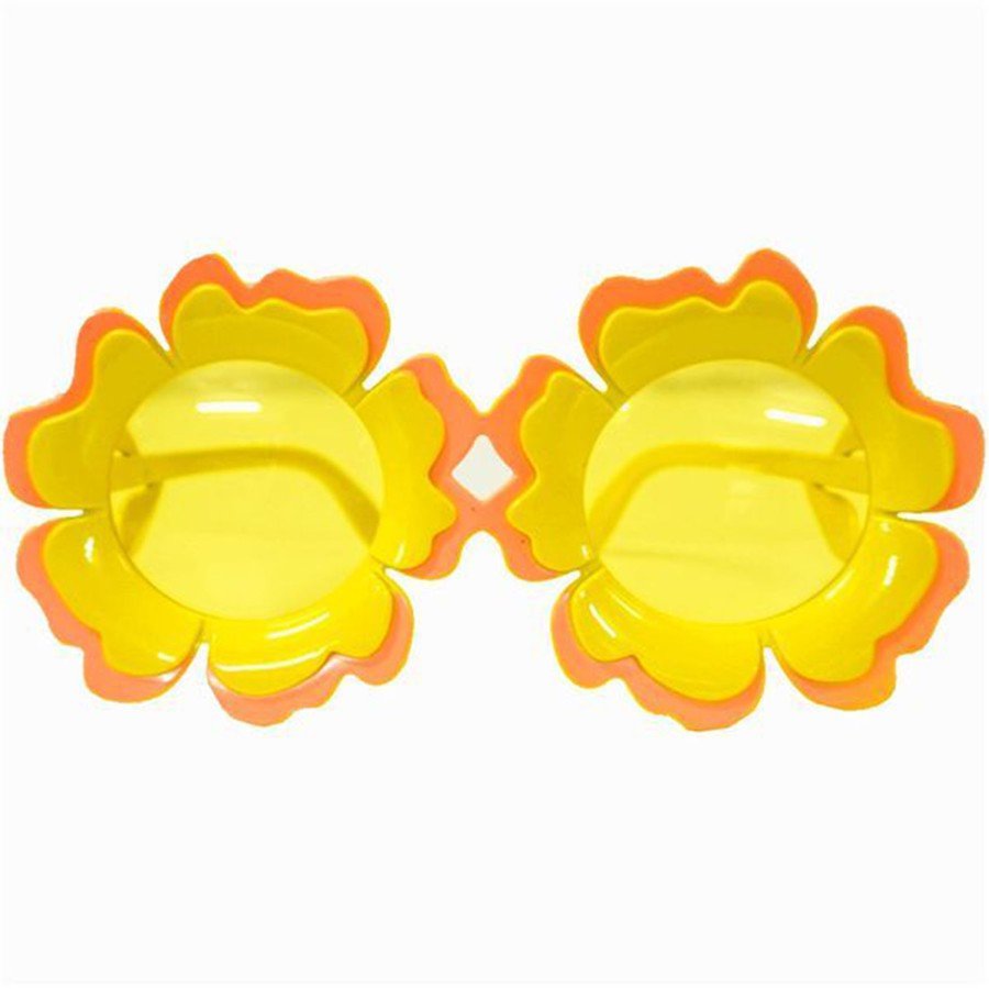 Daisy Shaped Orange Yellow Colored Hawaii Concept Party Glasses 15x7 cm Daisy Shaped Orange Yellow Colored Hawaii Concept Party Glasses 15x7 cm