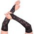 Elegant Evening Elegance Lace Gloves with Finger Straps 40 cm