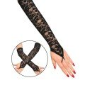 Elegant Evening Elegance Lace Gloves with Finger Straps 40 cm Elegant Evening Elegance Lace Gloves with Finger Straps 40 cm