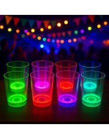 PartyGlow Neon Pink Glass 8.5 x 10.5 cm
