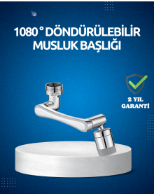 Rotating Faucet Head 1080 Degree Adjustable Spray Tip with Filter