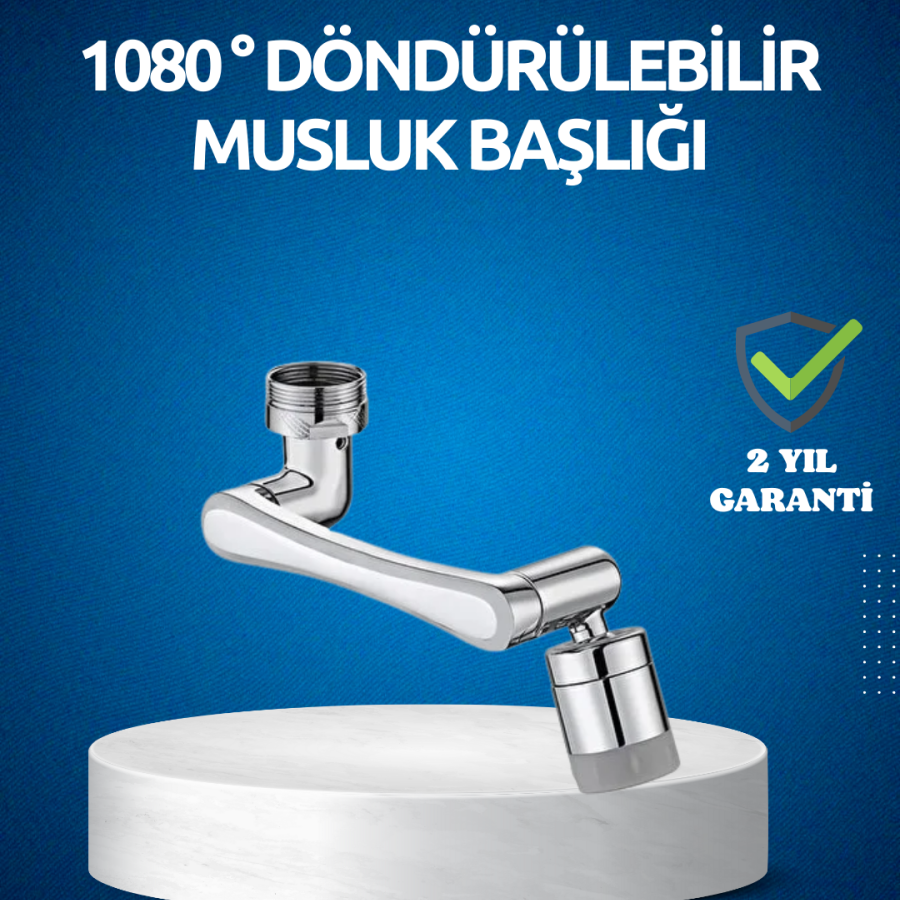 Rotating Faucet Head 1080 Degree Adjustable Spray Tip with Filter