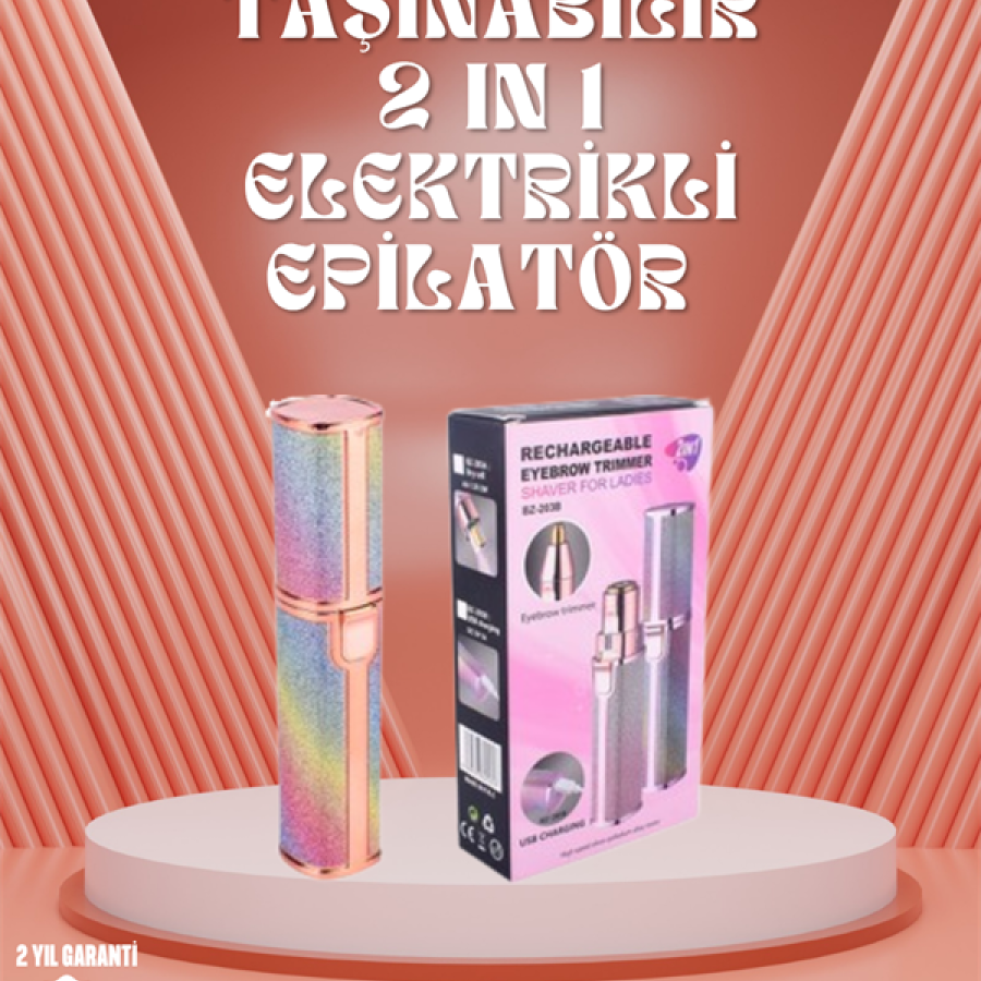 USB Epilator with Stainless Steel Blade – Eyebrow, Upper Lip and Chin Hair Remover
