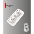 Metal Ice Cube Set and Ice Clip Made of Stainless Steel