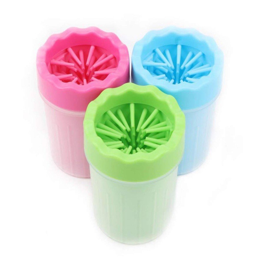 Paw Feet Washing Bucket with Silicone Gel Brush Cat Dog (Small)