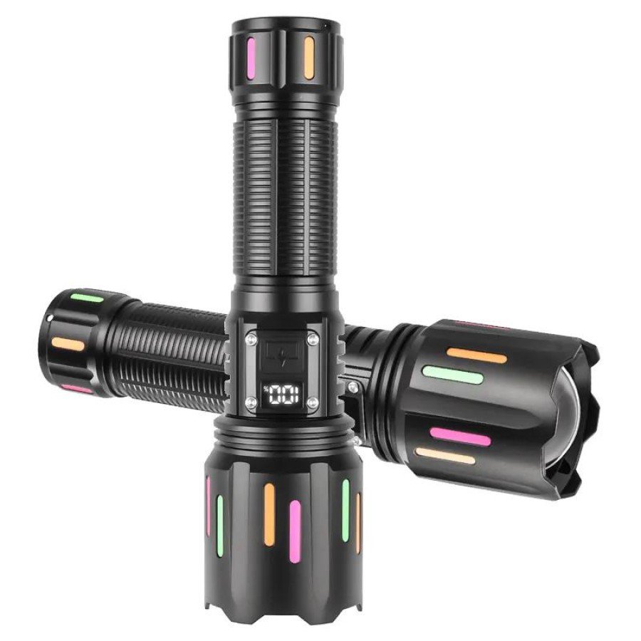 PeakStar Ps-9954 30w Zoom LED Rechargeable Professional Flashlight with Powerbank Feature PeakStar Ps-9954 30w Zoom LED Rechargeable Professional Flashlight with Powerbank Feature