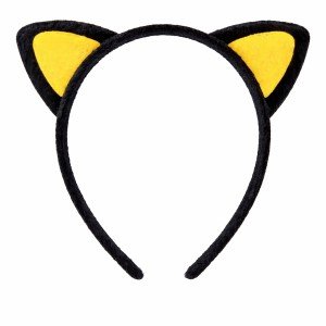 Plush Cat Ear Crown Yellow Black – Children's Party & Costume Crown Plush Cat Ear Crown Yellow Black – Children's Party & Costume Crown