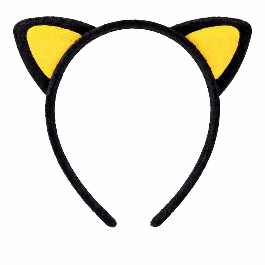 Plush Cat Ear Crown Yellow Black – Children s Party & Costume Crown