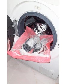 Pink Zippered - Delicate Laundry Slippers Shoes Washing Net Large Size