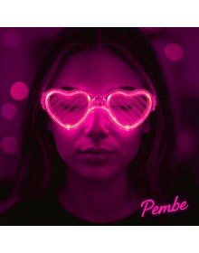 Pink LED Lighted Heart Glasses – 3 Mode Party & Glow Glasses