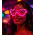 Pink LED Lighted Heart Glasses – 3 Mode Party & Glow Glasses Pink LED Lighted Heart Glasses – 3 Mode Party & Glow Glasses