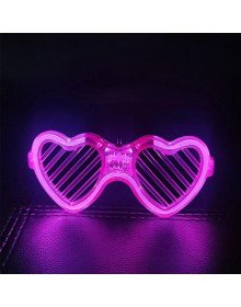 Pink LED Lighted Heart Glasses – 3 Mode Party & Glow Glasses