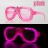 Pink LED Light Party Glasses - Neon Glow Stripe Glasses with 3 Modes