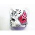 Venetian Cat Model Magnet Made of Pink Color Embroidered Ceramic Material