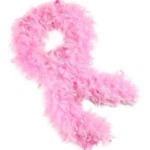 Pink Color Fluffy Thick Otriş Boa Feather 6 cm Width 180-200 cm Length