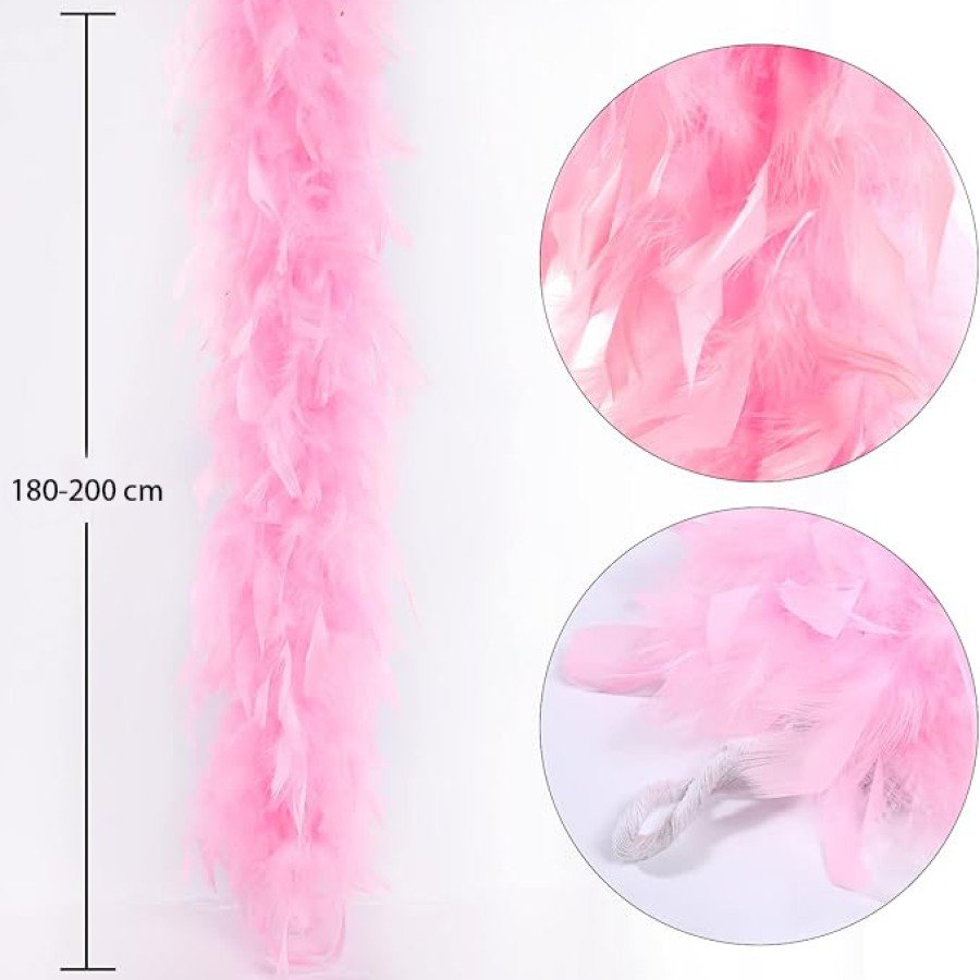 Pink Color Fluffy Thick Otriş Boa Feather 6 cm Width 180-200 cm Length Pink Color Fluffy Thick Otriş Boa Feather 6 cm Width 180-200 cm Length