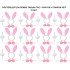 Pink Bunny Costume Set – Crown, Bow Tie, Pompom (Pack of 12)