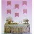 Gold on Pink Welcome Girl Pennant Ornament
