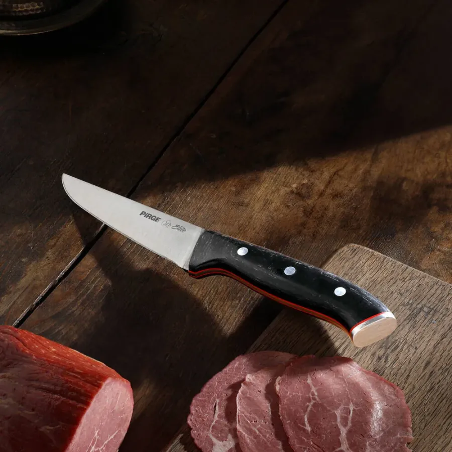 Pirge 32101 Elite Sacrifice, Butcher Knife 14,5 cm - Brown Riveted Composite Handle