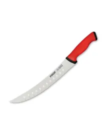 Pirge 34622 Duo Curved Nusret Type Corrugated Meat Chopping, Cutting, Slicing, Trimming Knife 21 cm - Non-Slip Handle