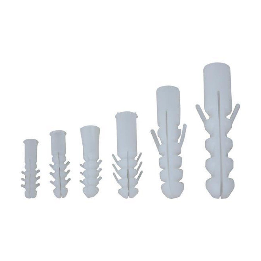 Plastic Dowel White 8 mm (100 Pieces)