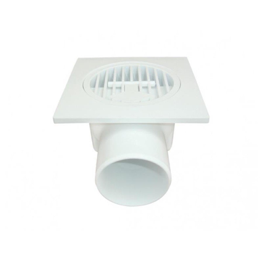 Plastic Floor Drain 10x10 cm 50 mm Side Outlet