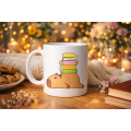 Cute Capybara Book Mug MODEL 101 – Coffee & Tea Cup Special Sweet Design Porcelain Mug for Book Lovers