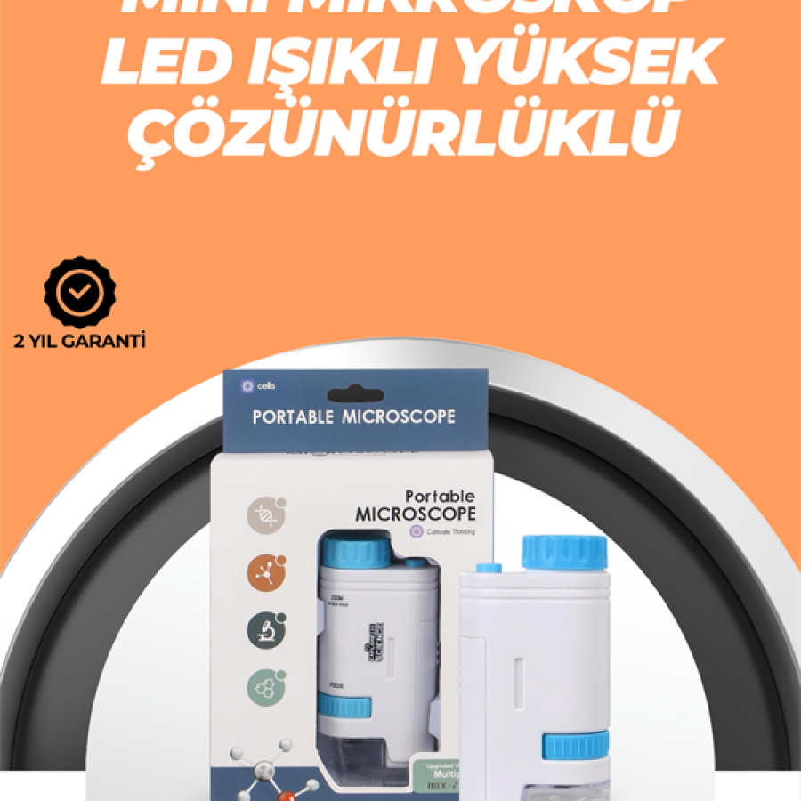 Portable Handheld Microscope – LED Light, Clear Focus at the Same Time