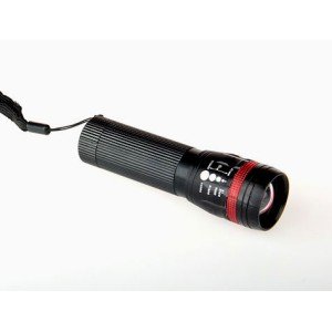 2 Km Range Aluminum Flashlight with Power LED and Zoom