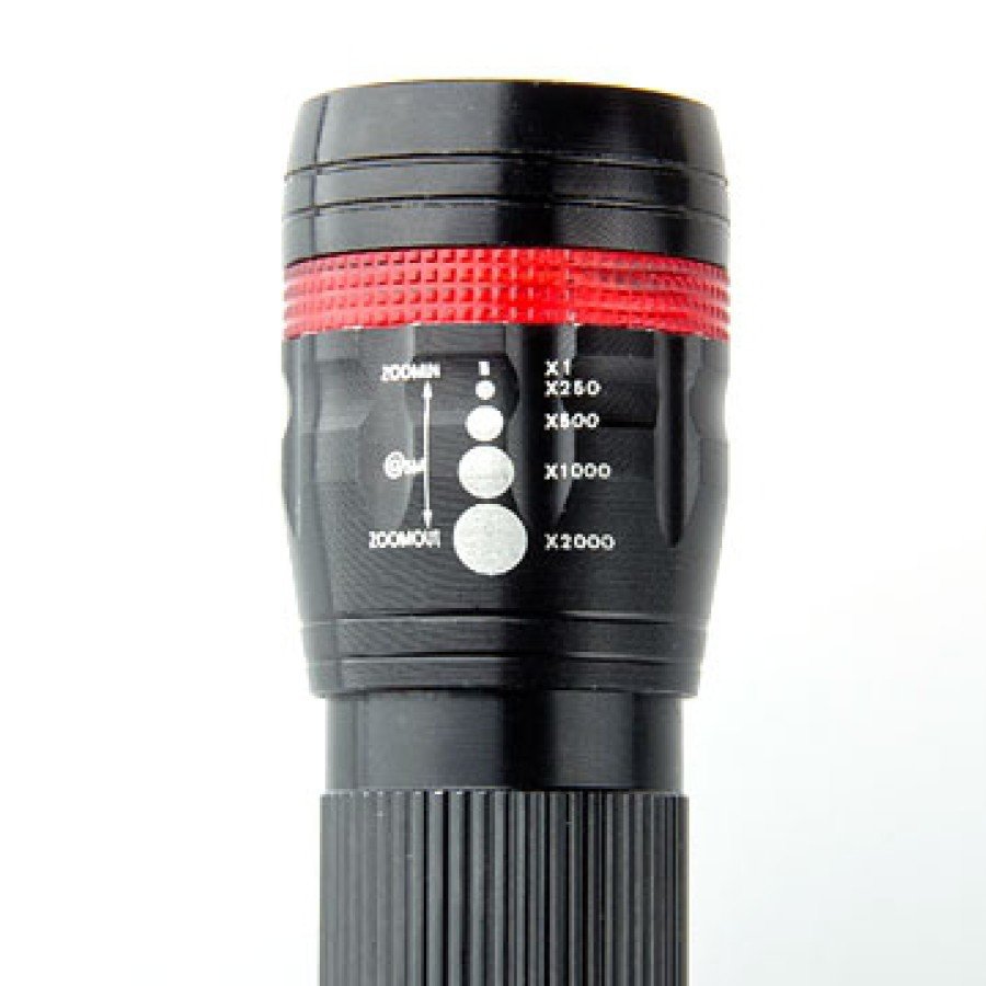 2 Km Range Aluminum Flashlight with Power LED and Zoom 2 Km Range Aluminum Flashlight with Power LED and Zoom