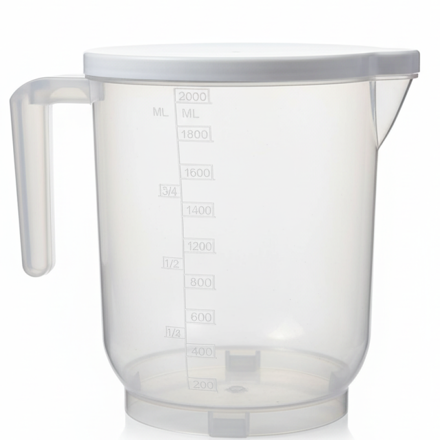 Practical Kitchen Measuring Cup - 2 Liter Graduated Transparent Bowl BPA Free