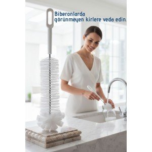 Premium Luxury Bottle and Bottle Brush - Ultra Durable Professional Cleaning & Crystal Shine