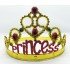Princess Written Gold Color Adjustable Party Crown 60 cm