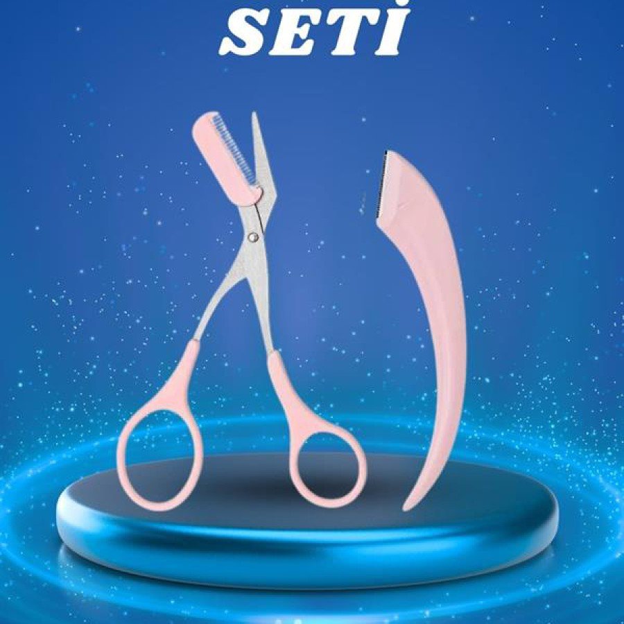 Professional Comb Eyebrow Razor and Eyebrow Scissors Mustache Removal Eyebrow Razor