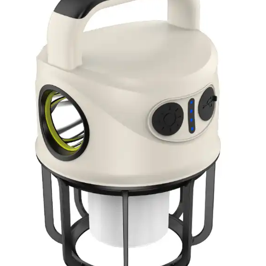 PS-22025 DOUBLE LIGHT TYPE-C PORTABLE RECHARGEABLE CAMPING LAMP WITH POWERBANK FEATURE