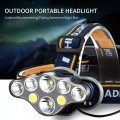 PS-888 Powerful USB Rechargeable Professional 8 Modes 6000 Lumens 8 LED Waterproof Head Lamp