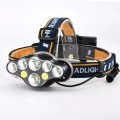 PS-888 Powerful USB Rechargeable Professional 8 Modes 6000 Lumens 8 LED Waterproof Head Lamp