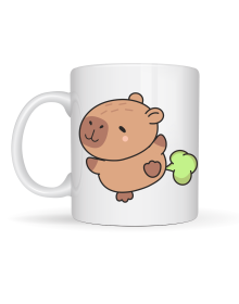 Cute Capybara Patterned Porcelain Mug MODEL 96 CAPYBARA – Cheerful Design, Coffee & Tea Cup, Gift Porcelain Cup
