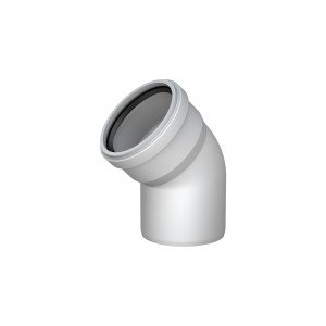 PVC Waste Water Pipe 45 degrees 125 mm 10 Pieces