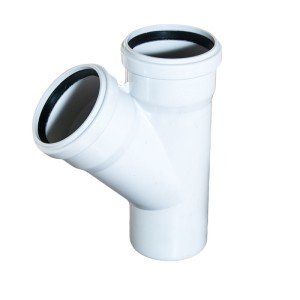 PVC Waste Water Pipe 75x50 Single Fork 45 Degree 10 Pieces