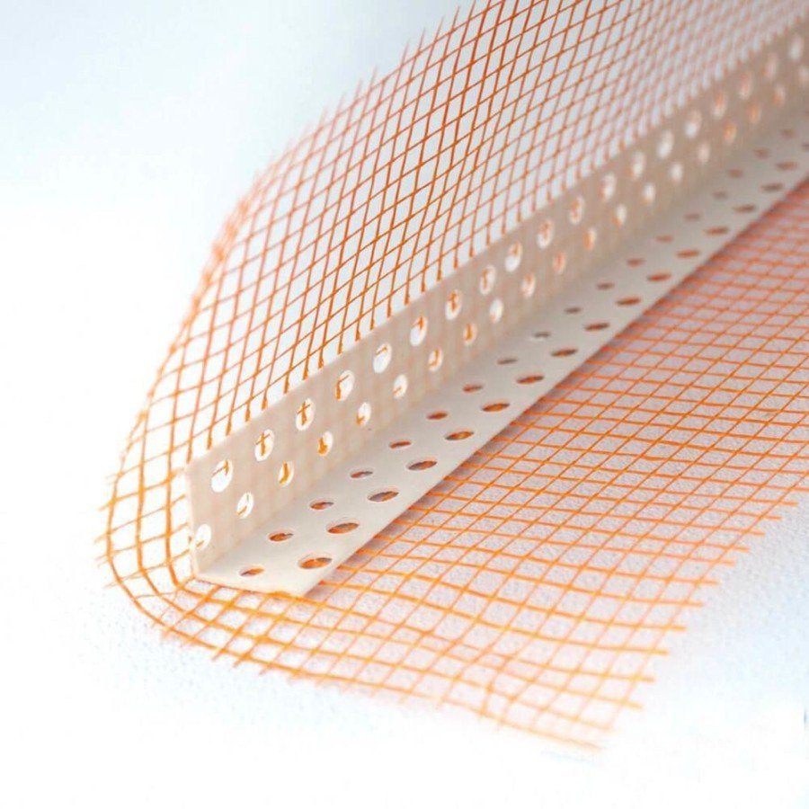 PVC Meshed Corner Profile 2.5 Meters (25 Pieces) PVC Meshed Corner Profile 2.5 Meters (25 Pieces)