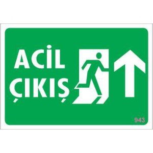Emergency Exit Warning Sign 17.5x25 CODE:943