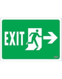 Fire Exit Warning Sign 17.5x25 CODE:951