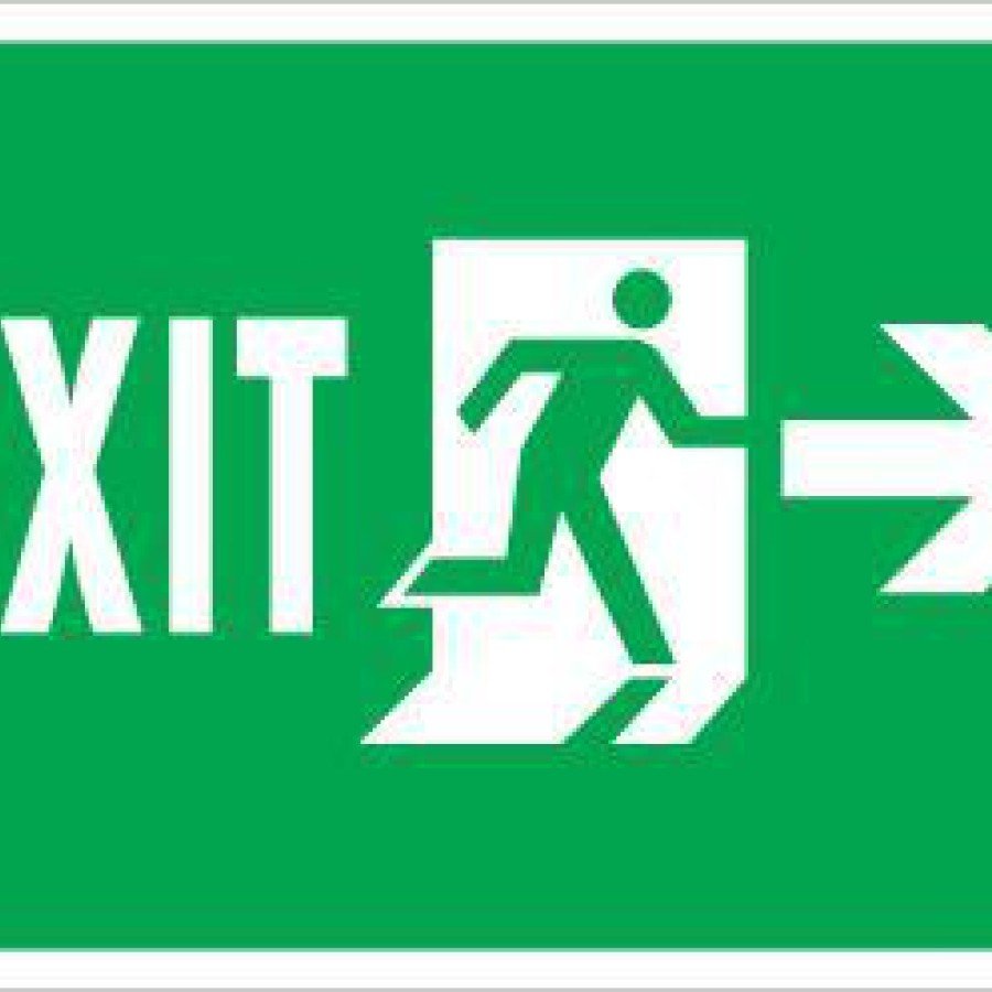 Fire Exit Warning Sign 17.5x25 CODE:951