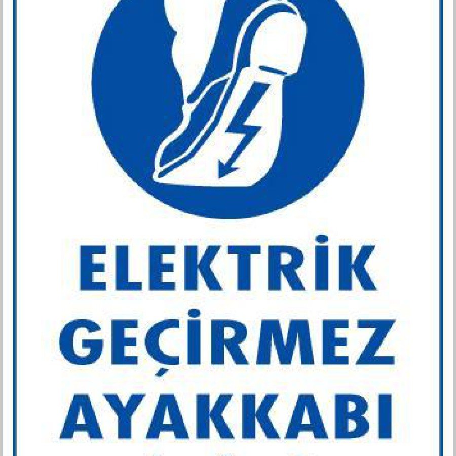 Electrical Proof Shoe Warning Sign 25x35 CODE:10 Electrical Proof Shoe Warning Sign 25x35 CODE:10